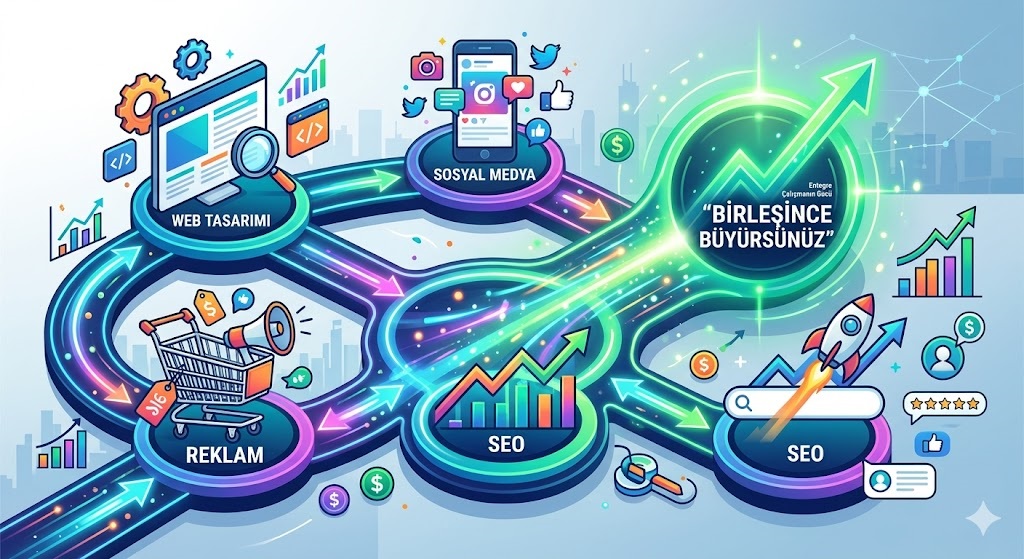 Web Tasarımı + Sosyal Medya + Reklam + SEO’nun Entegre Çalışmasının Sonuçları 1 Web Tasarımı + Sosyal Medya + Reklam + SEO’nun Entegre Çalışmasının Sonuçları