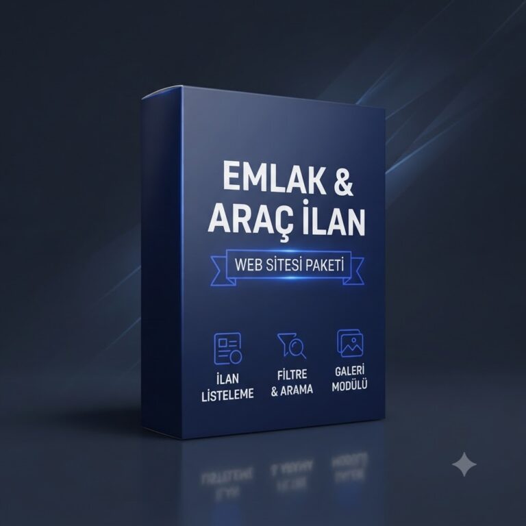 Emlak – Araç İlan Web Sitesi Paketi