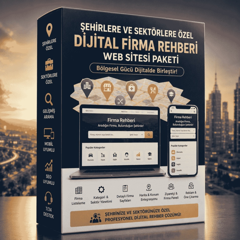 Şehirlere ve Sektörlere Özel Dijital Firma Rehberi Web Sitesi