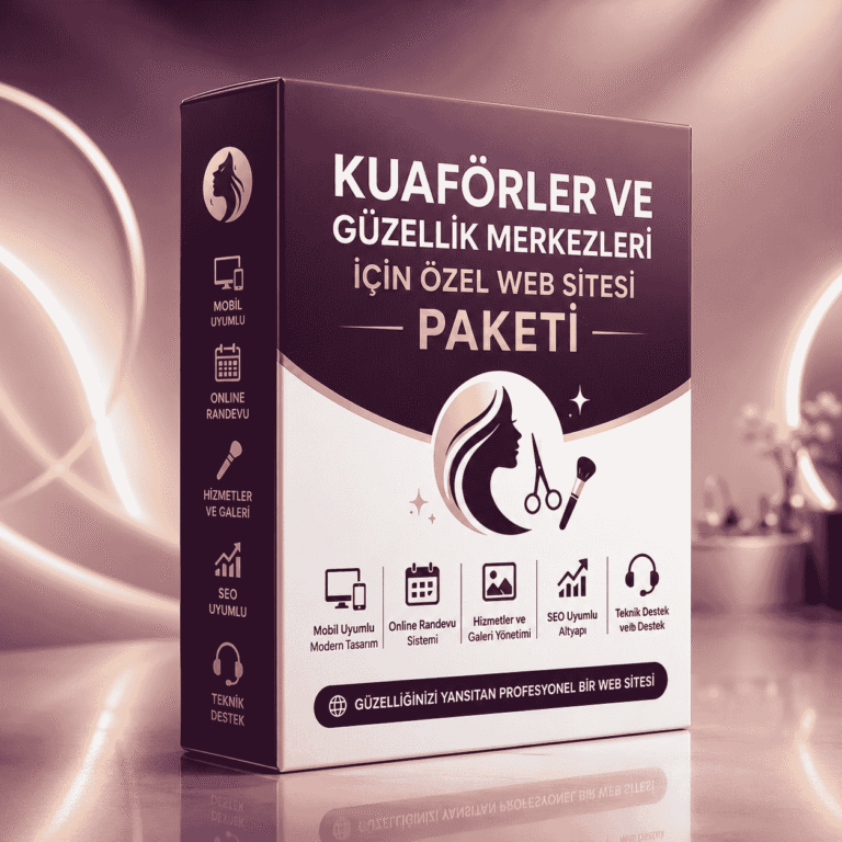 Kuaförler ve Güzellik Merkezleri İçin Özel Web Sitesi Paketi