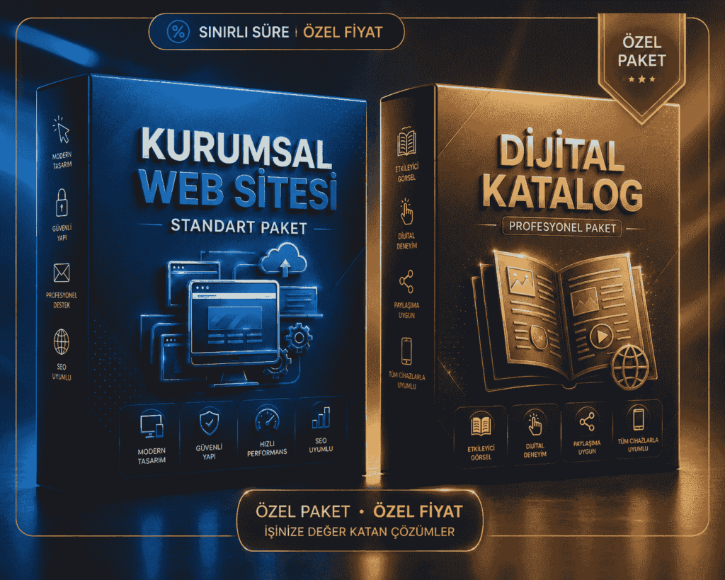 Kurumsal Web Sitesi Standart Paket + Dijital Katalog