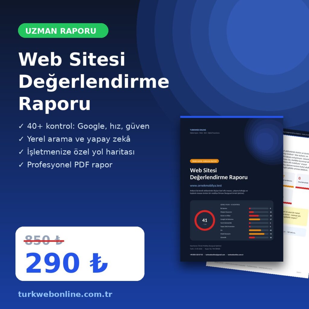 Web Sitesi Değerlendirme Raporu